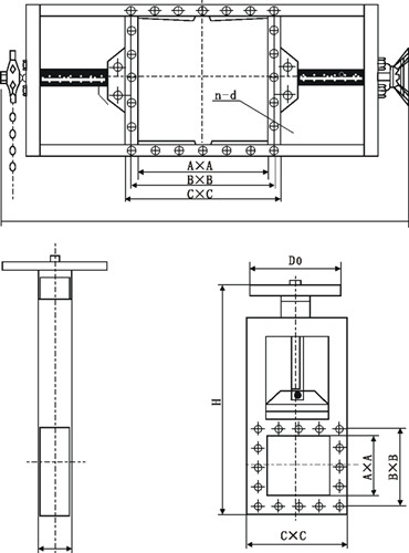 電動手動方形刀閘閥500×500(生產(chǎn)廠家)